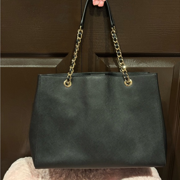 Michael Kors NWT Susannah Large Black Tote Bag - Picture 3 of 6